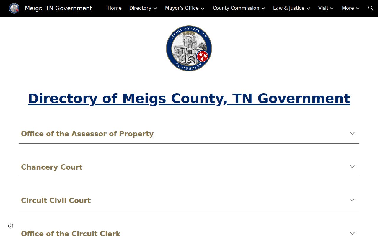 Meigs County criminal history department directory